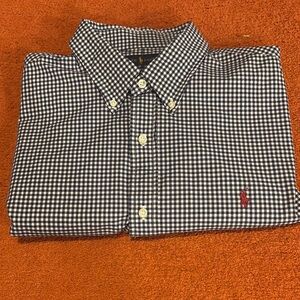 Ralph Lauren Blue and White Casual Button Down Shirt
